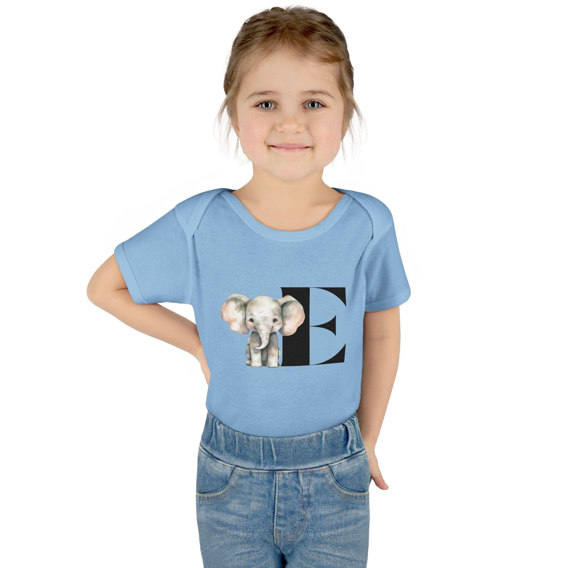 Alphabet Adventures: Letter E - Enormous Elephant Baby Onesie - Whippie's