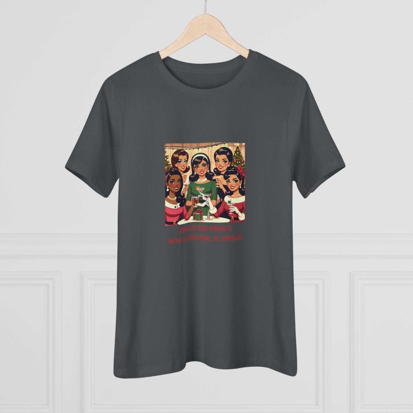 Holiday Friends Sipping Cocktails - Women's Softstyle Tee - Whippie's