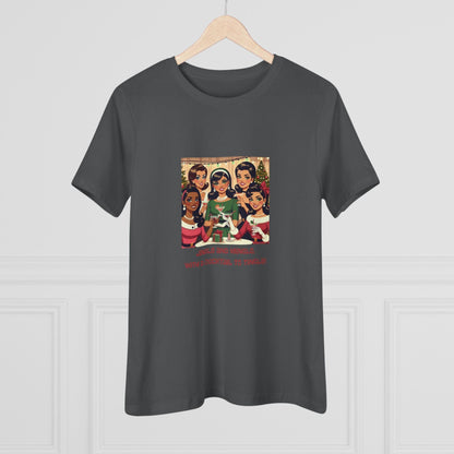 Holiday Friends Sipping Cocktails - Women's Softstyle Tee - Whippie's