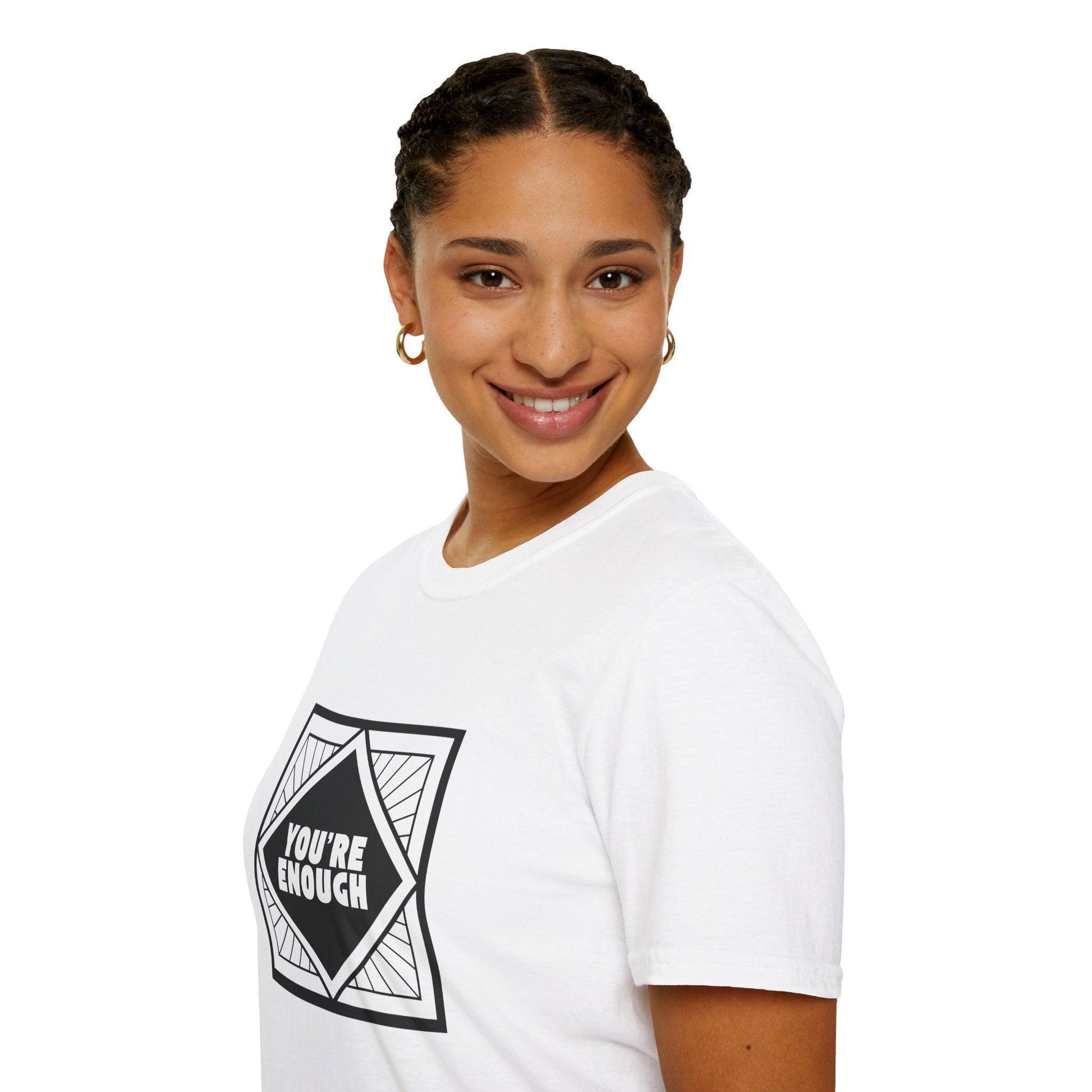 You're Enough - Simple Black Frame - Unisex T-Shirt - Whippie's