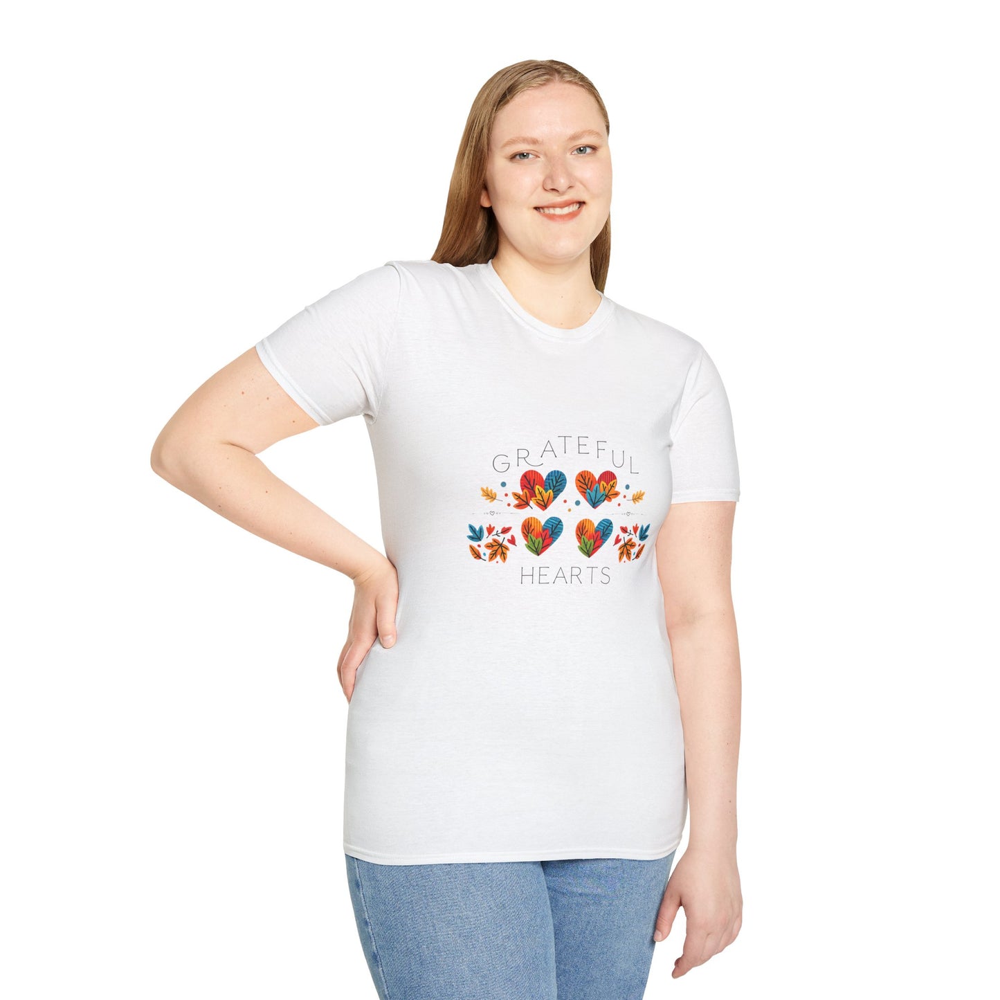 Grateful Hearts Four Hearts Unisex T-Shirt