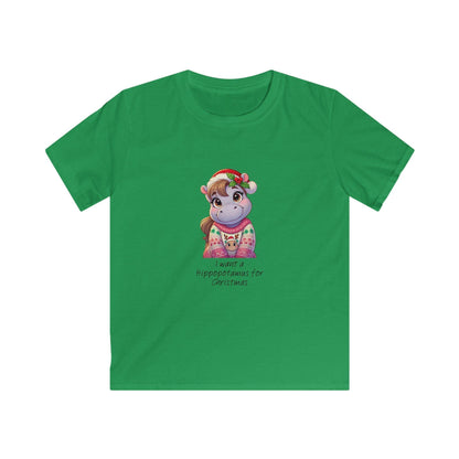 I Want a Hippopotamus for Christmas 🦛🎄 Girl Hippo - Kids' Tee! 🎁✨ - Whippie's