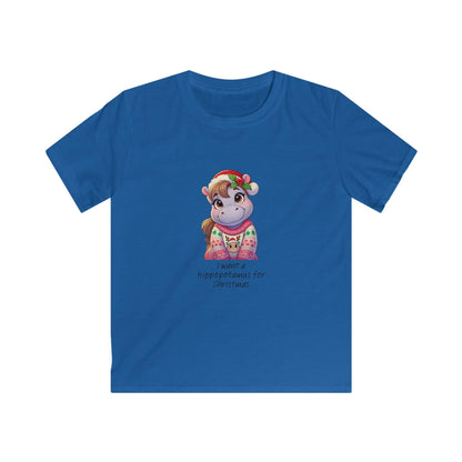 I Want a Hippopotamus for Christmas 🦛🎄 Girl Hippo - Kids' Tee! 🎁✨ - Whippie's