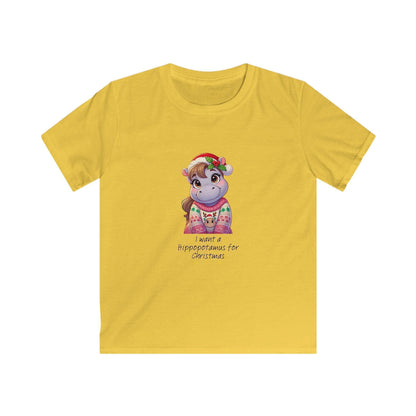 I Want a Hippopotamus for Christmas 🦛🎄 Girl Hippo - Kids' Tee! 🎁✨ - Whippie's