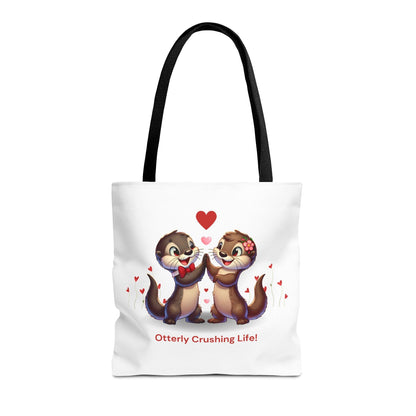 Otterly Crushing Life! Tote Bag - Carry Your World, Otter Style 🦦💖 - Whippie's