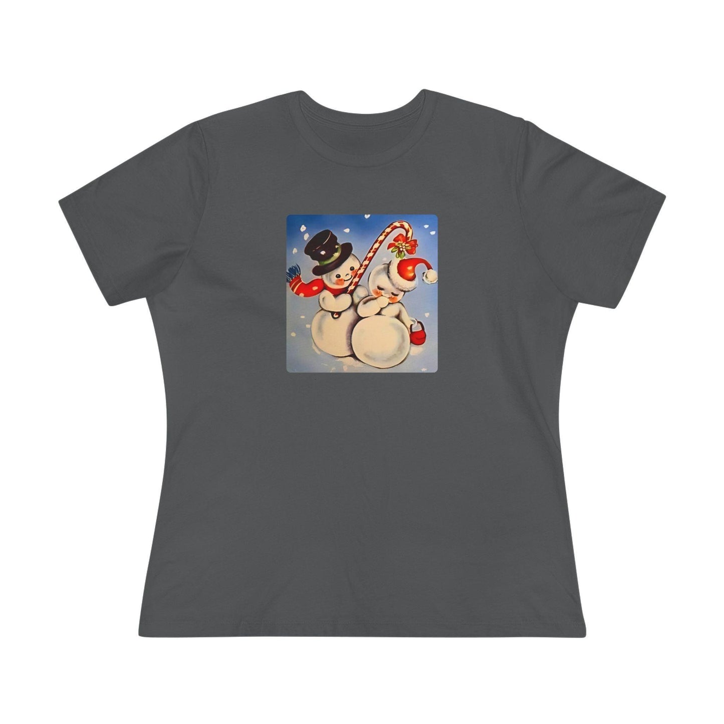 Snow Couple Mistletoe - Women's Softstyle Tee - Whippie's