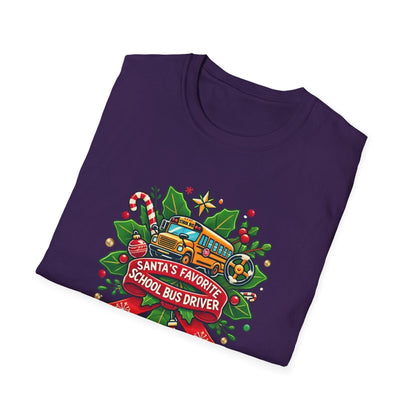 Santa's Favorite School Bus Driver Unisex Tee 🚌🎅 - Whippie's
