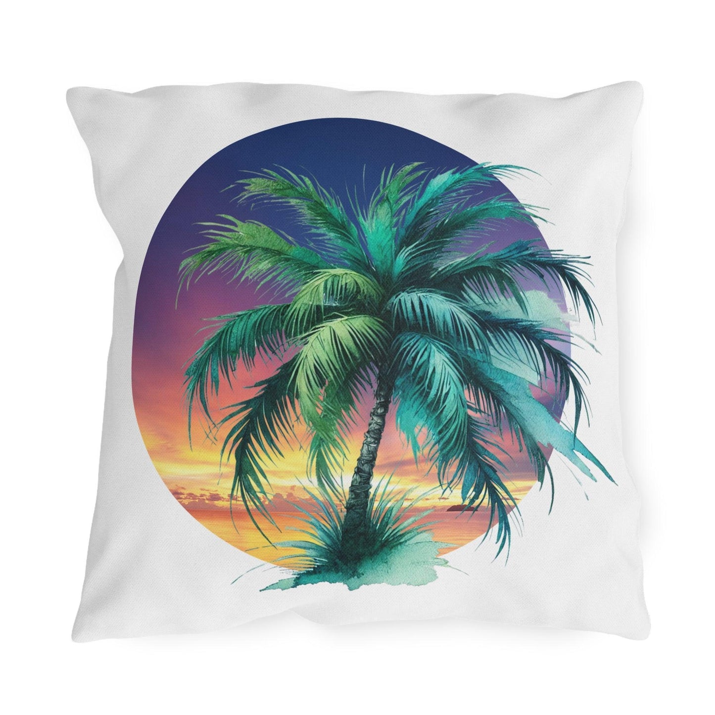 🌅 Tropical Sunset Paradise 🌴 Outdoor Pillow ✨ Bring the tropical vibes home! - Whippie's