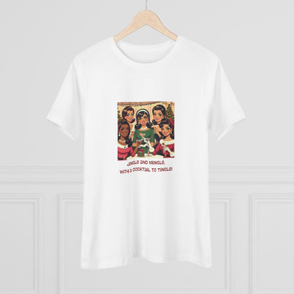 Holiday Friends Sipping Cocktails - Women's Softstyle Tee - Whippie's