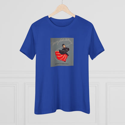 Ice Skating - Merry Christmas - Women's Softstyle Tee - Whippie's