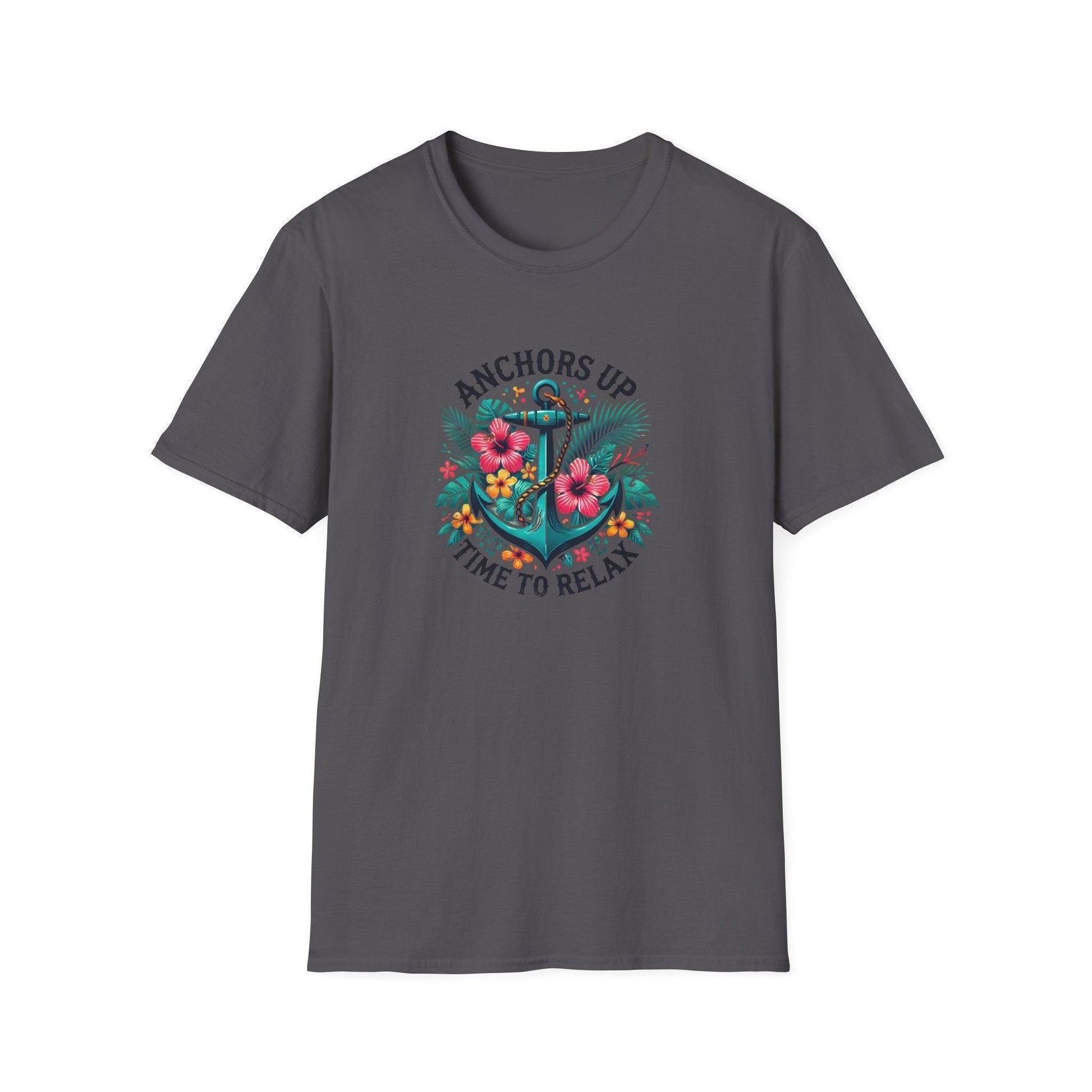 Anchors Up - Time to Relax - Unisex Tee! 🌺⚓️ - Whippie's