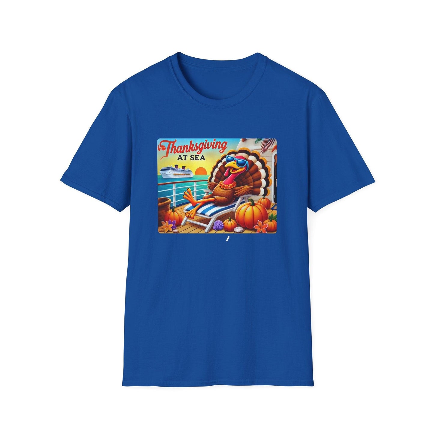 Turkey on Vacation - Gobble 'til You Wobble on the Open Seas! 🦃🚢 Unisex T-Shirt 🍂 - Whippie's