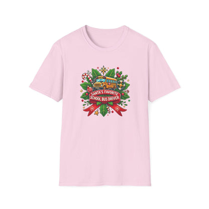 Santa's Favorite School Bus Driver Unisex Tee 🚌🎅 - Whippie's