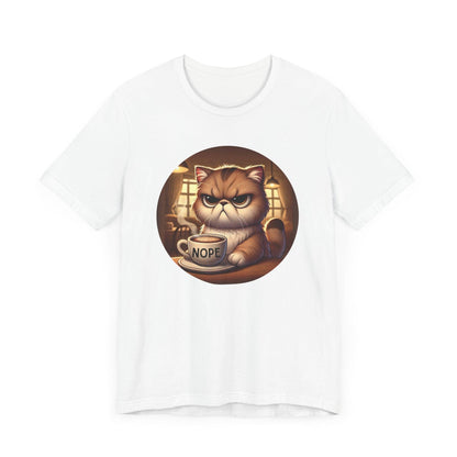 Grumpy Cat Cafe - Unisex Jersey Tee - 🐱☕ Nope, Not Today! ☕🐱 - Whippie's