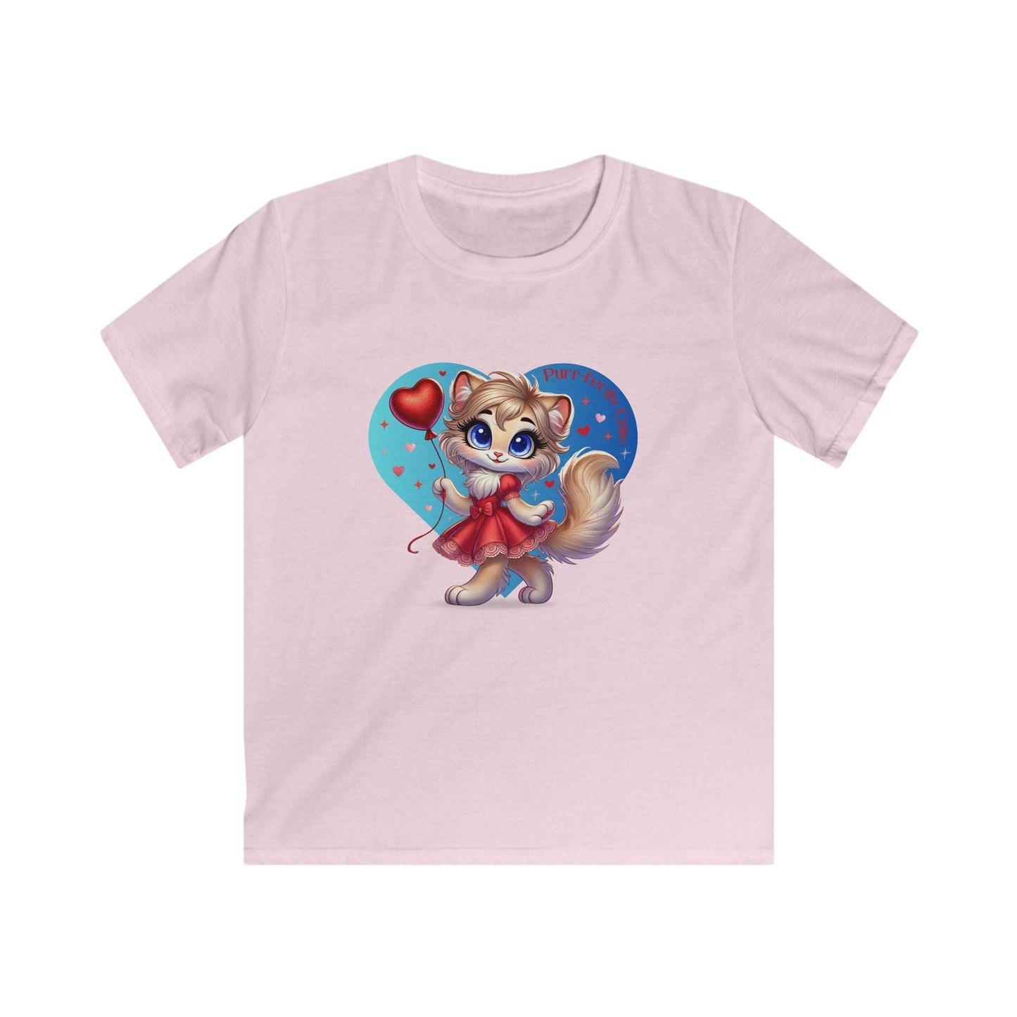 💖 Purr-fectly Cute 😻 Kids Softstyle Tee ✨ Adorable style for your little sweetheart! - Whippie's