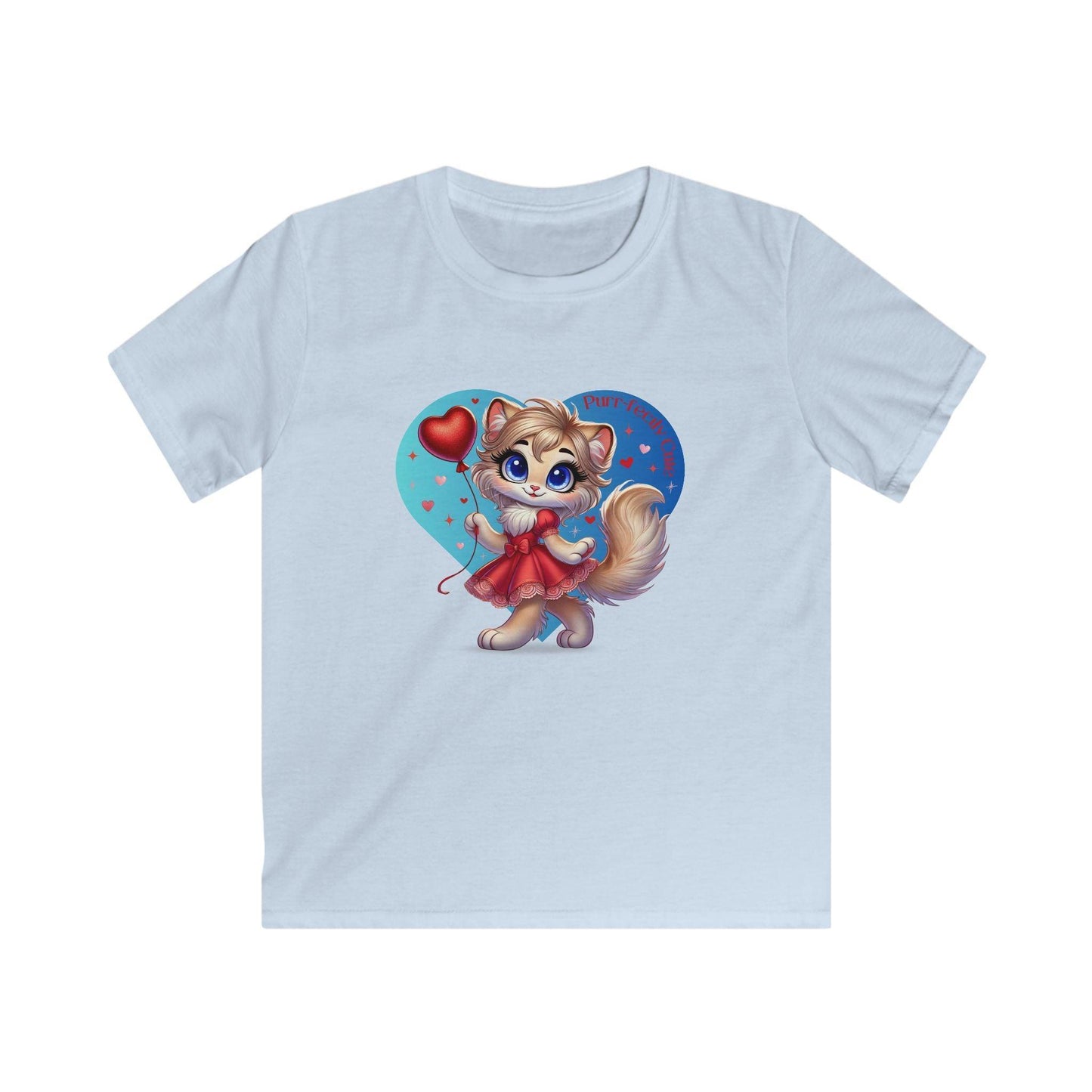 💖 Purr-fectly Cute 😻 Kids Softstyle Tee ✨ Adorable style for your little sweetheart! - Whippie's
