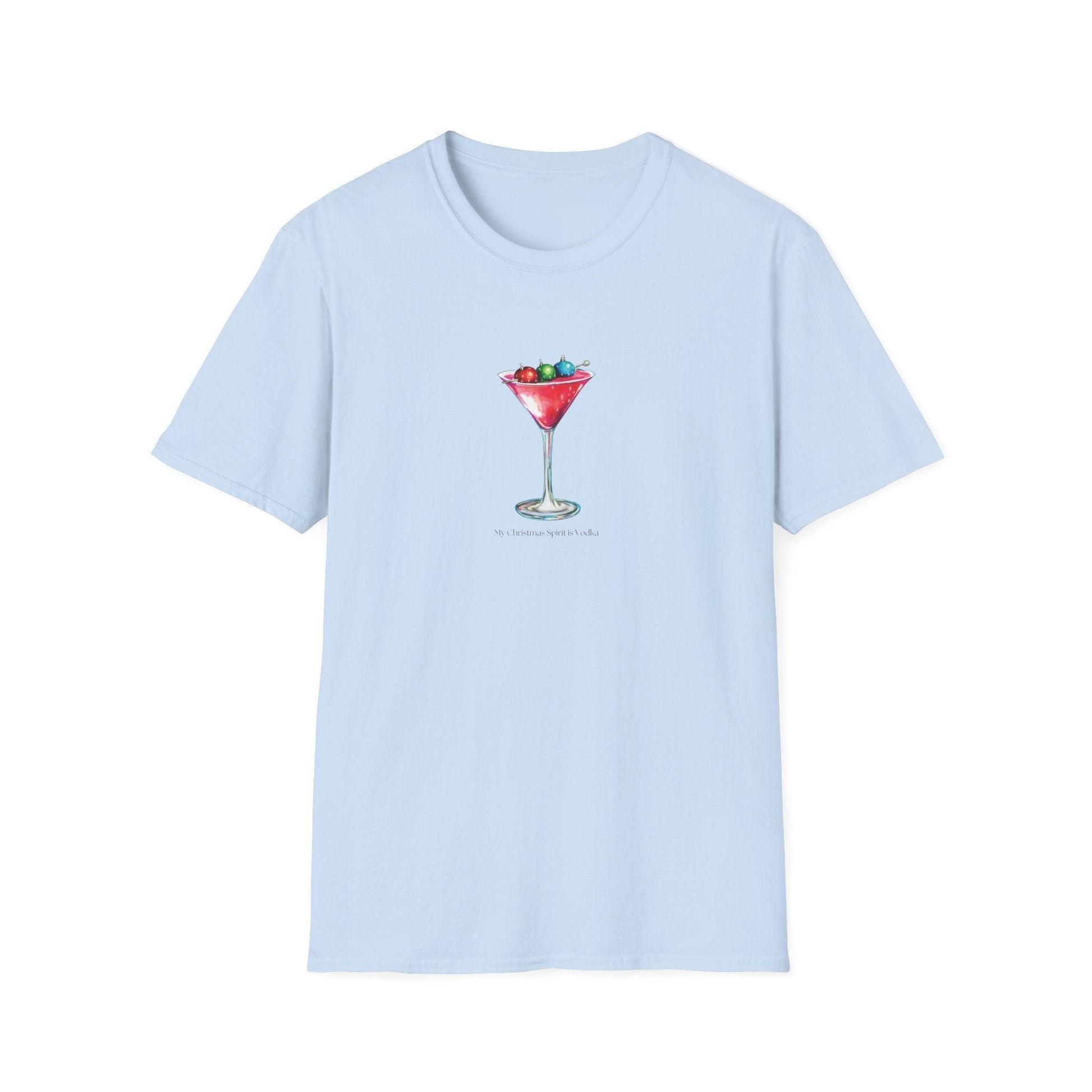 My Christmas Spirit is Vodka 🍸🎄 - Unisex Softstyle T-shirt - Whippie's