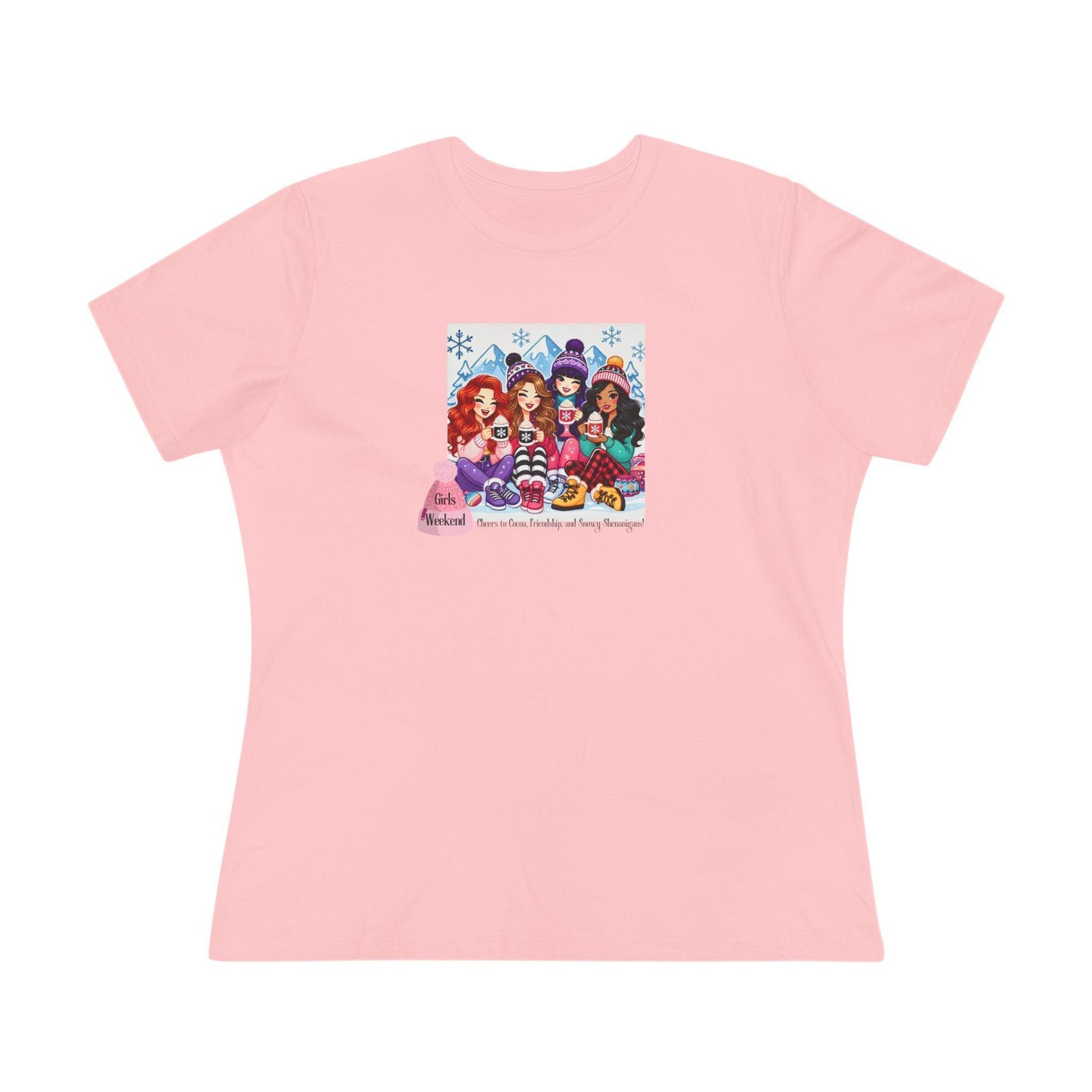 Girls Weekend Cheers to Cocoa, Friendship, and Snowy Shenanigans! - Women's Softstyle Tee - Whippie's