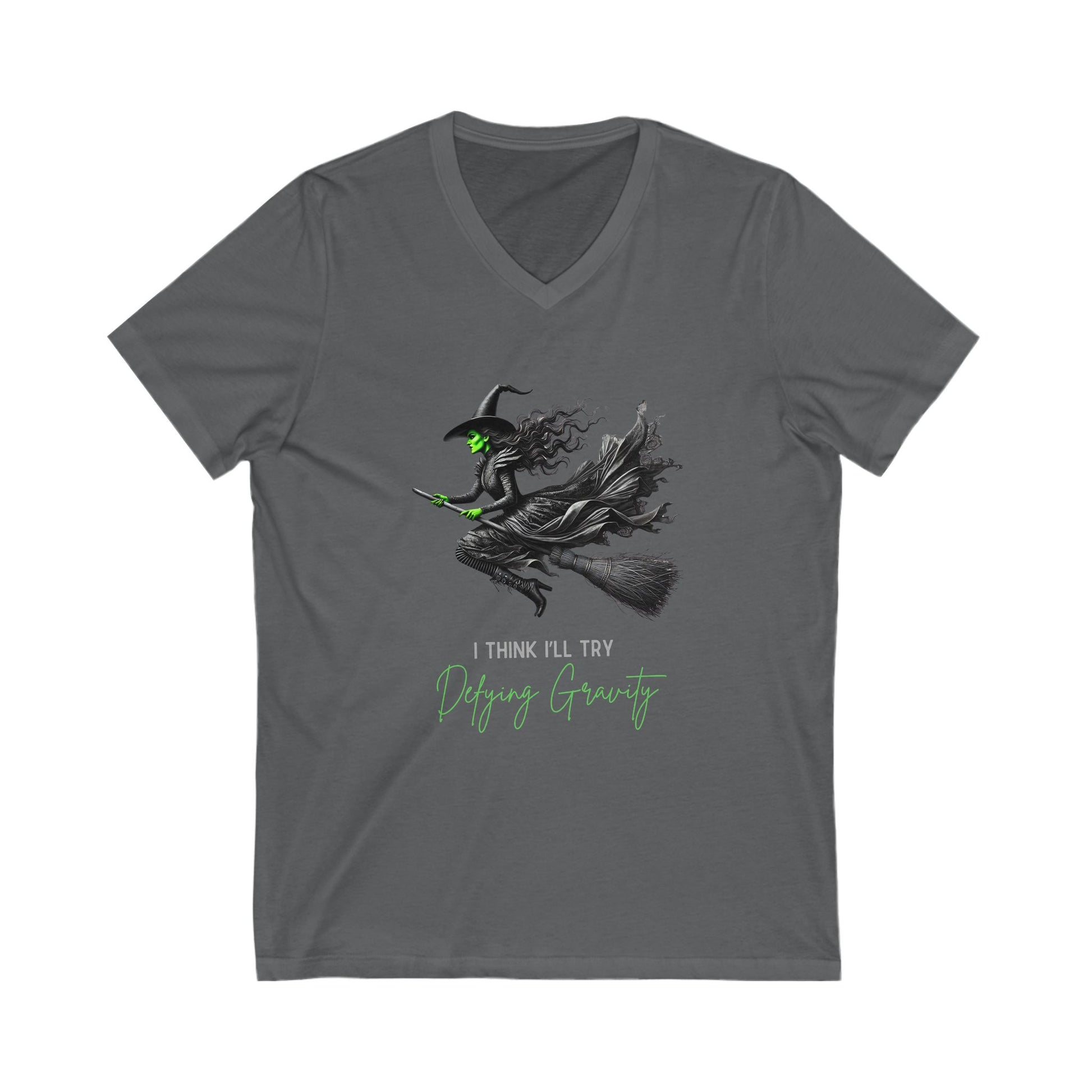 Wicked - I Think I'll Try Defying Gravity - V-neck T-shirt - Whippie's