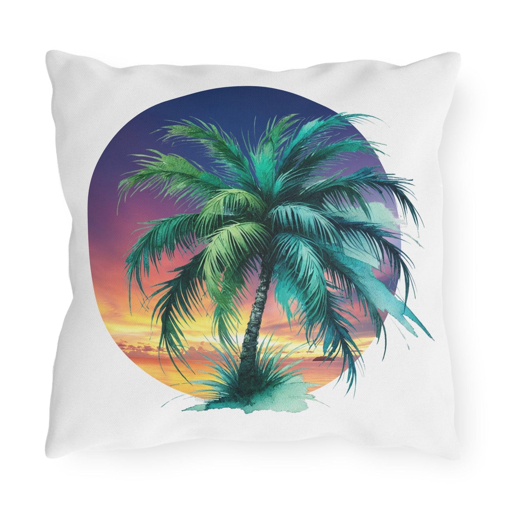 🌅 Tropical Sunset Paradise 🌴 Outdoor Pillow ✨ Bring the tropical vibes home! - Whippie's