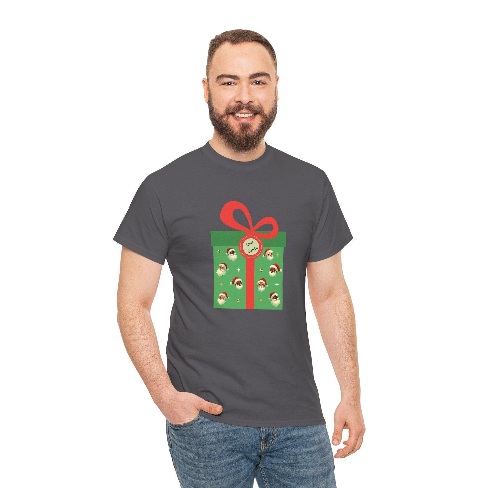 Love Santa Present 🎅 Unisex Heavy Cotton™ Tee! - Whippie's