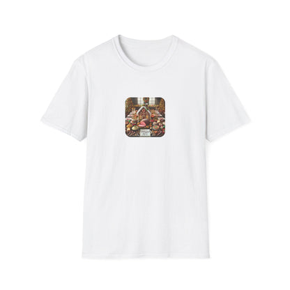 Christmas Calories Don’t Count 🎄 – Fun Festive Design with Gingerbread House & Holiday Feast - Unisex Softstyle Tee - Whippie's