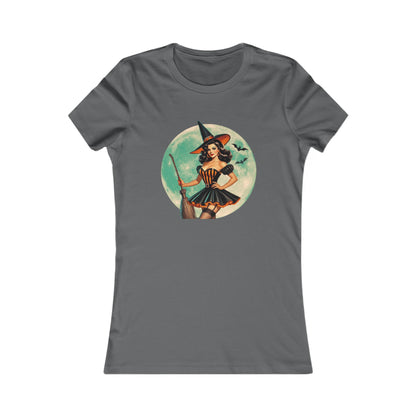 Bewitching Retro Witch Women's Favorite Tee - Fly High, Witchy Woman!