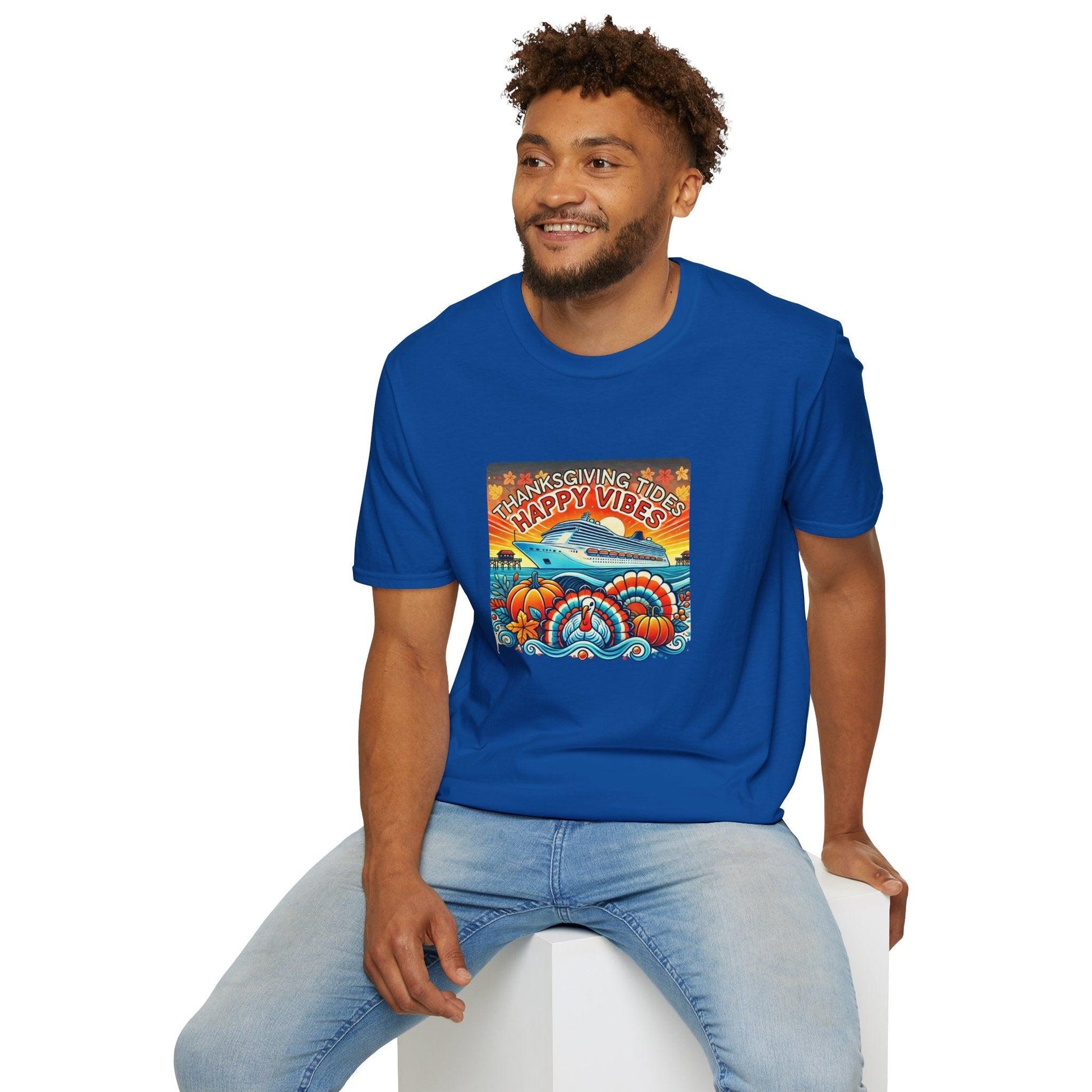 Thanksgiving Tides, Happy Vibes - Unisex T-Shirt - Whippie's