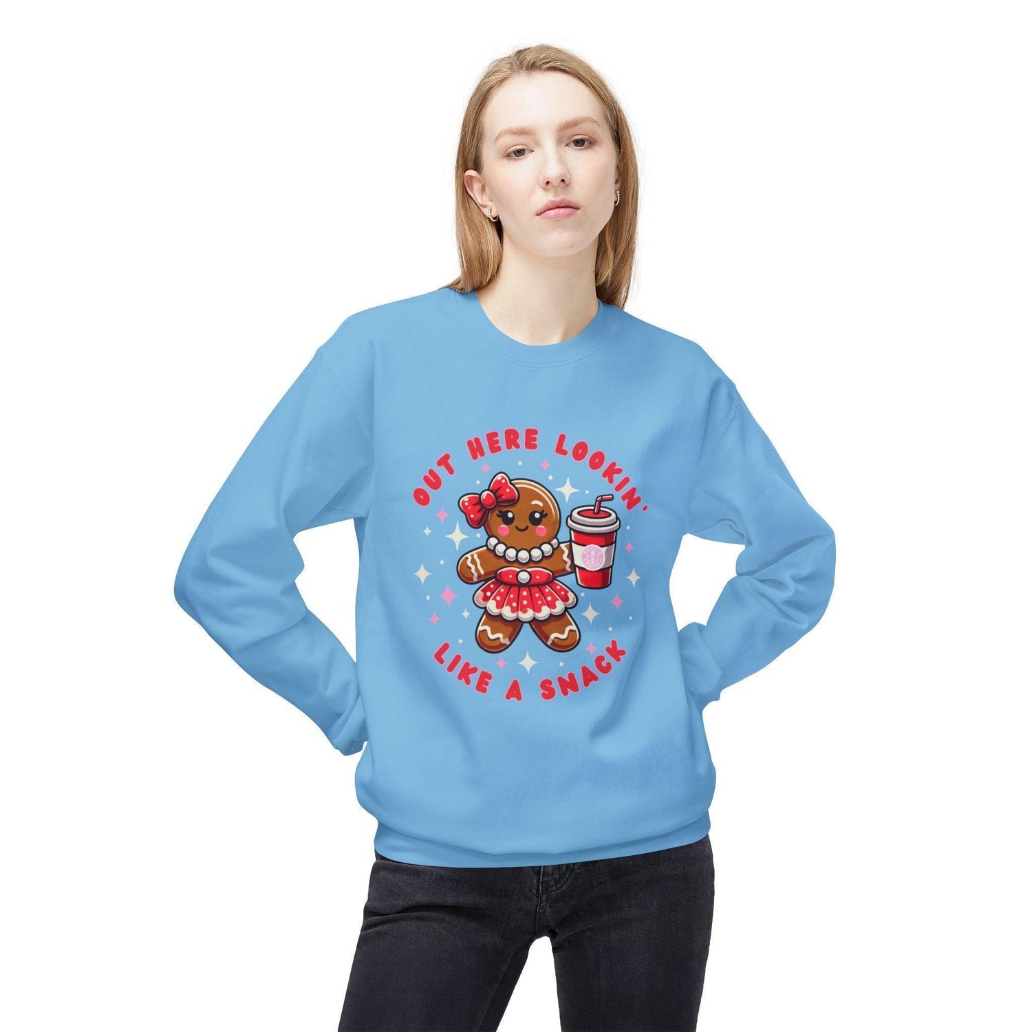 Out Here Lookin' Like a Snack 🍪☕️ Unisex Fleece Sweatshirt 🎄 - Whippie's