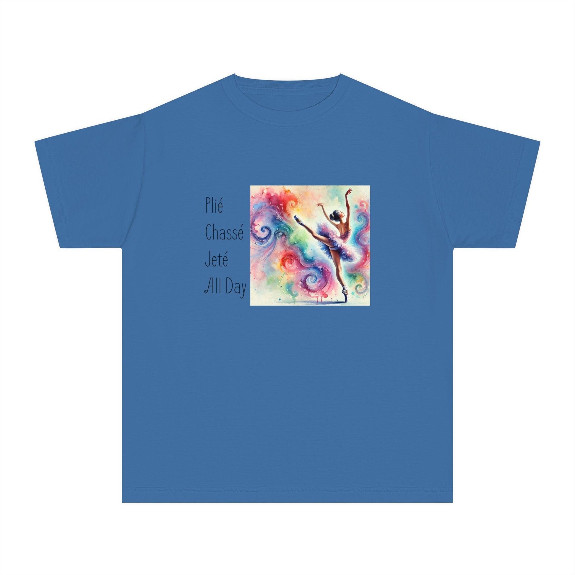 🩰 Plié Chassé Jeté All Day 💃 Youth Midweight Tee ✨ - Whippie's