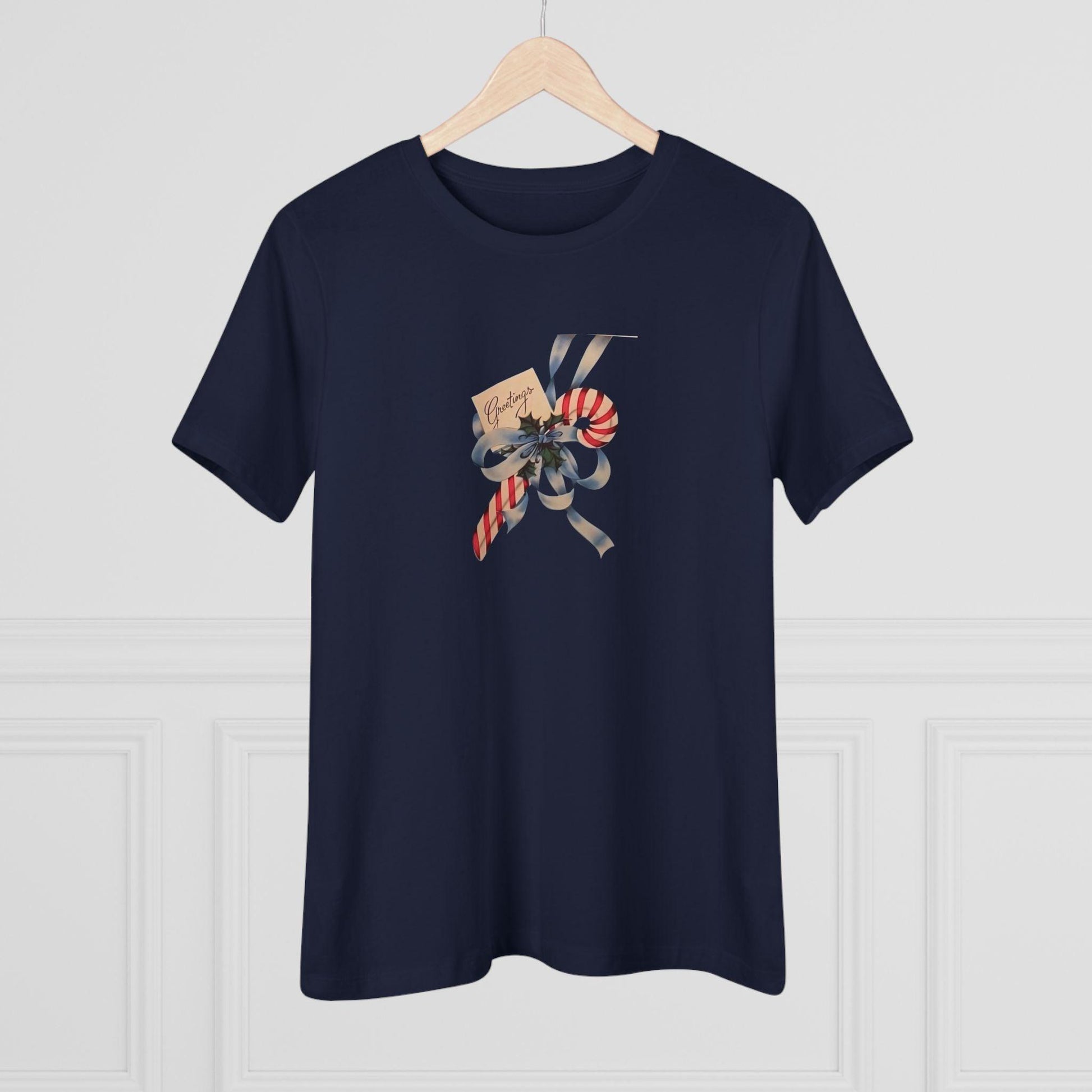 Candy Cane Greetings - Women's Softstyle Tee - Whippie's