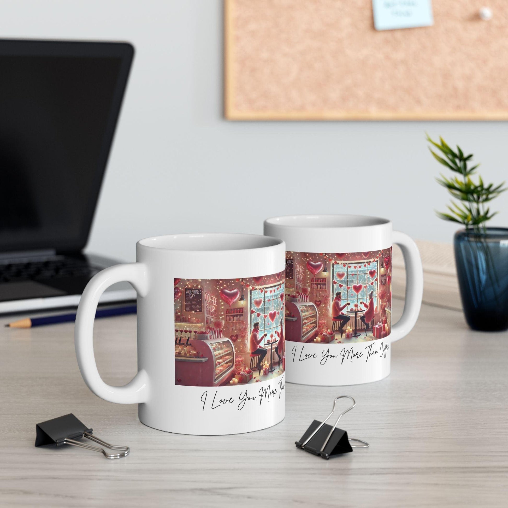 I ❤️ You More Than Coffee ☕💖 Ceramic Mug (11oz, 15oz) ✨ The perfect gift for your coffee-loving Valentine! - Whippie's