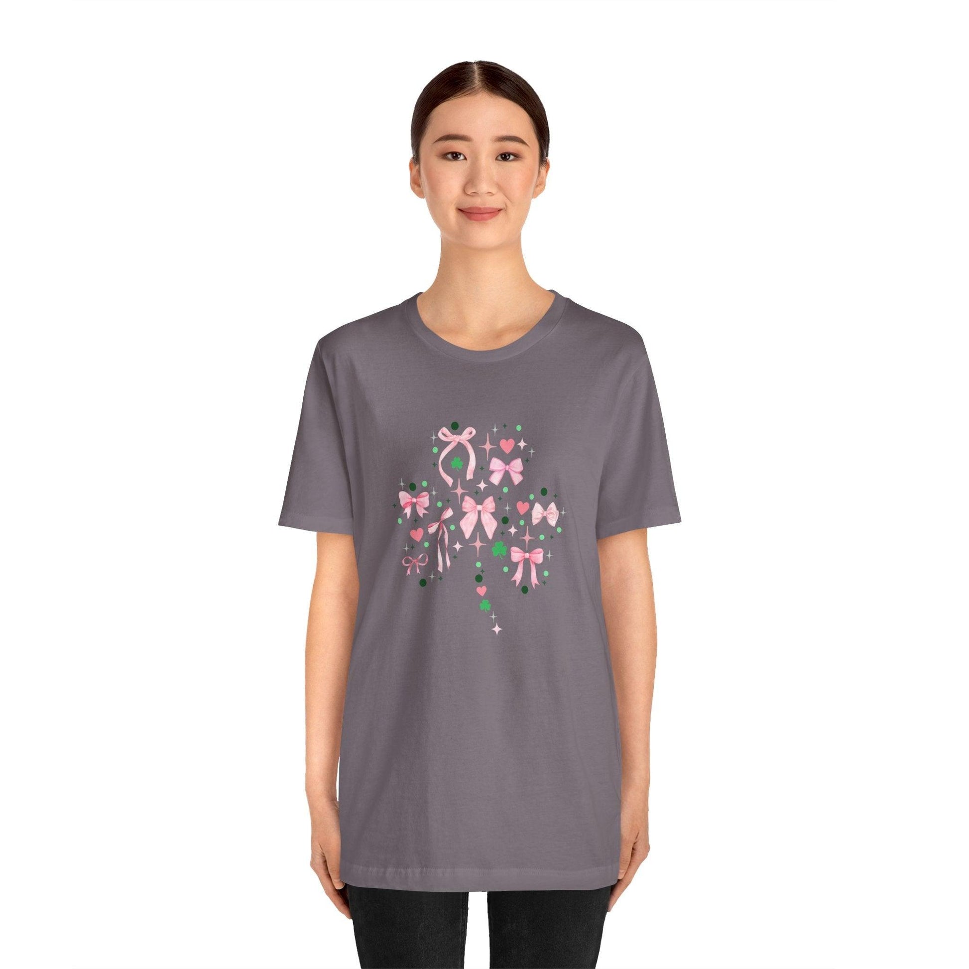 Shamrock Sparkle Unisex Jersey Tee - ☘️💖 Shine Bright this St. Patrick's Day! 💖☘️ - Whippie's