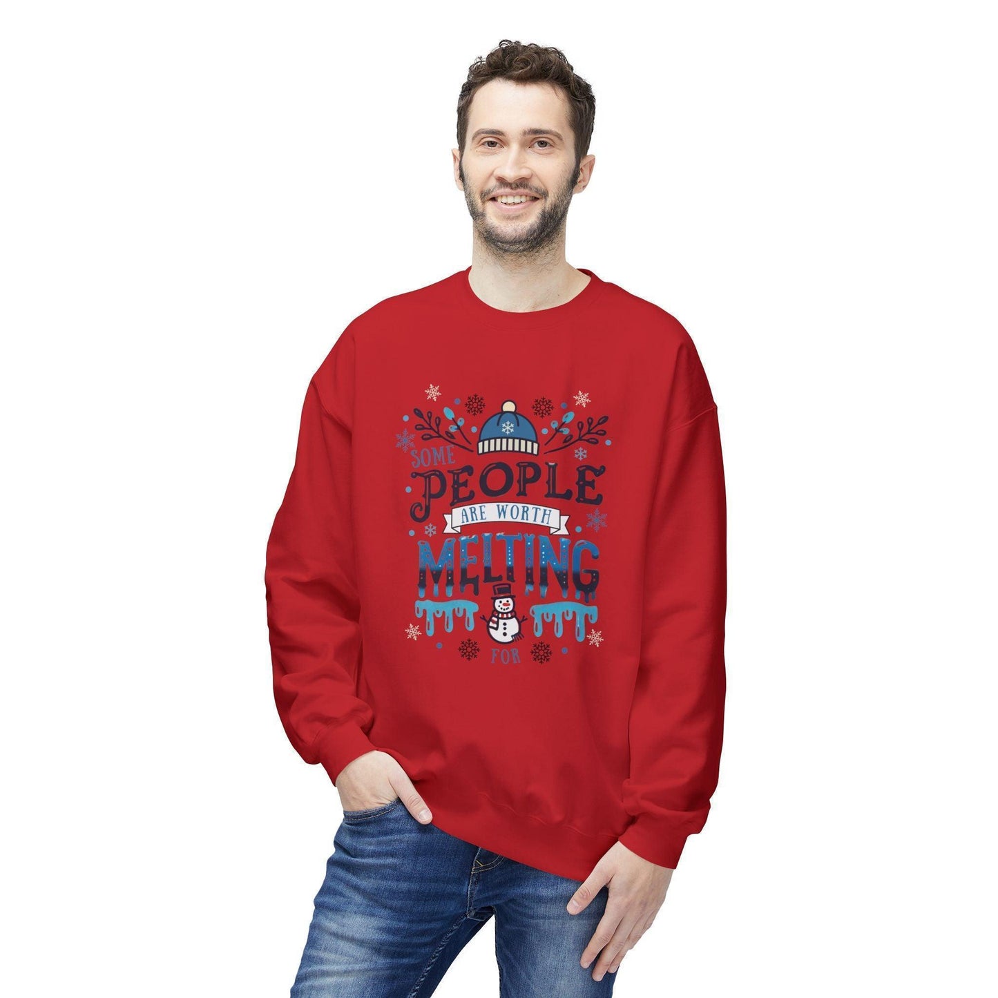 ☃️ Some People are Worth Melting For ❤️ Unisex Fleece Sweatshirt ✨ - Whippie's