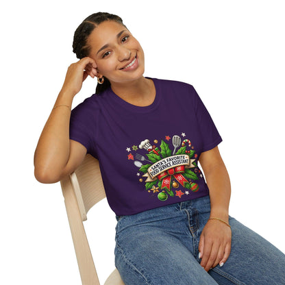 Santa's Favorite School Food Service Assistant Unisex Tee 🍽️🎅 - Whippie's