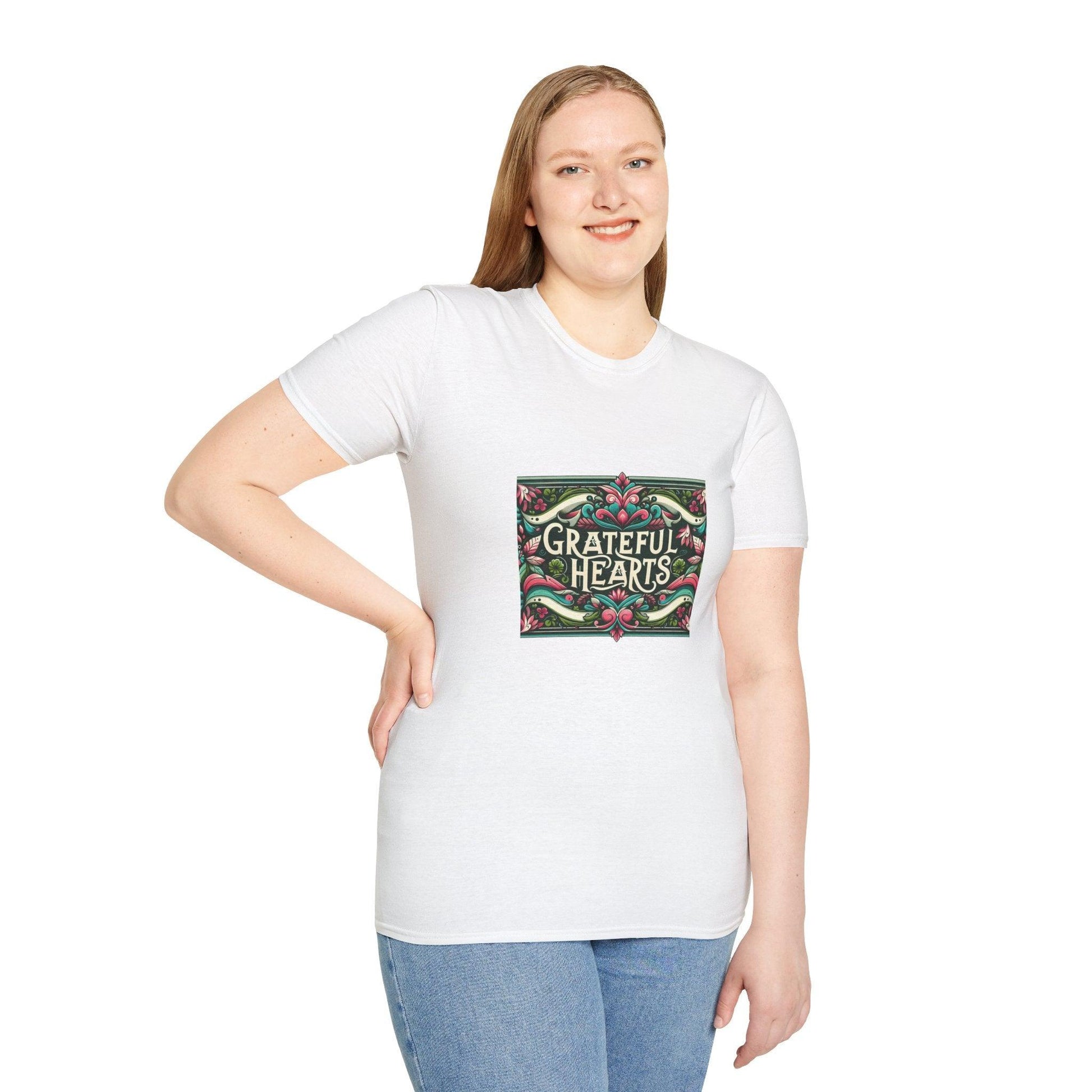 Grateful Hearts - Give Thanks with a Grateful Heart! 🧡💛🤎 Unisex T-Shirt - Whippie's