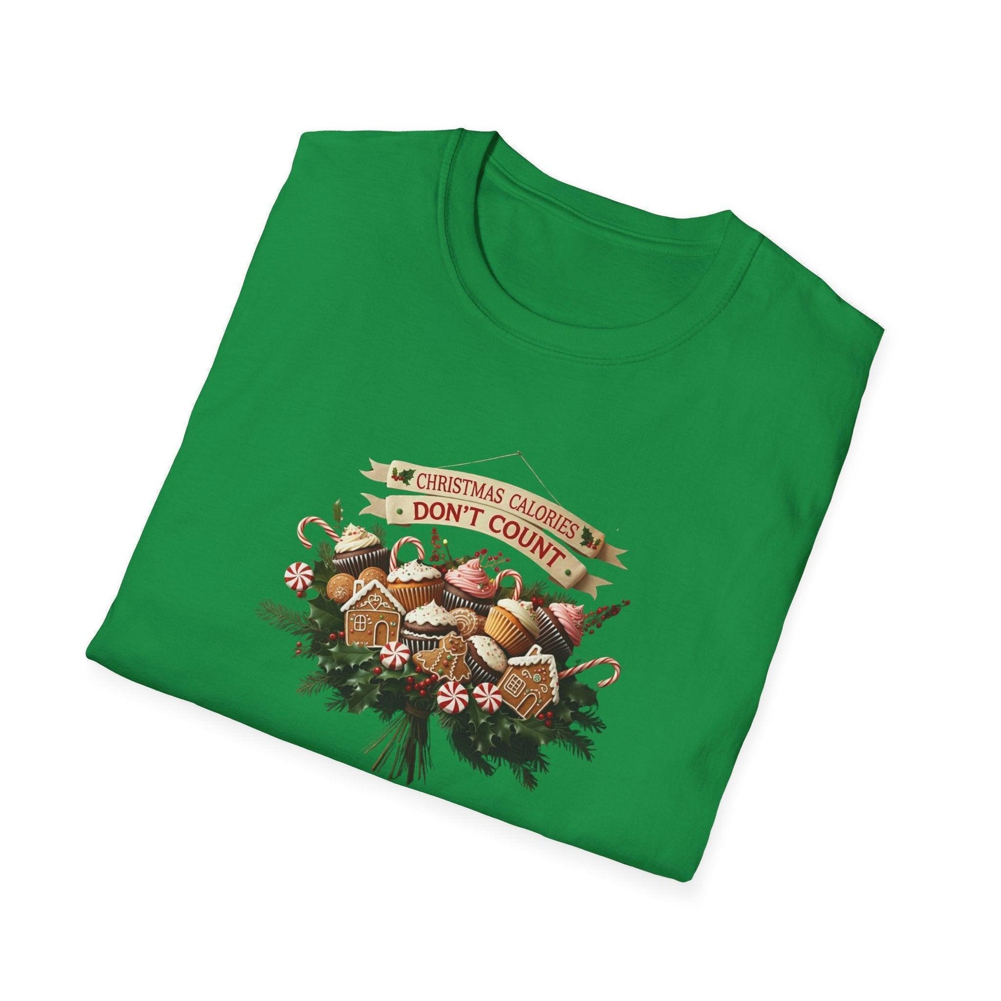 Christmas Calories Don't Count 🎅🎄 - Unisex Softstyle T-Shirt 🍪🎁 - Whippie's