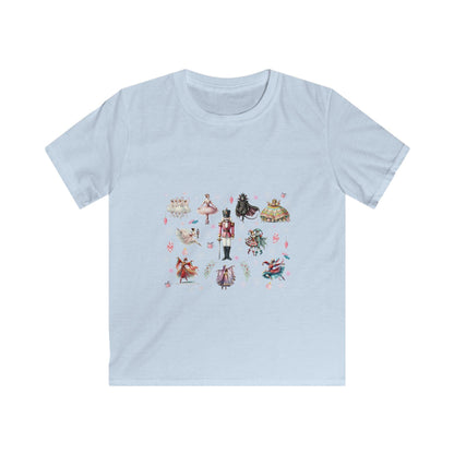 Nutcracker Magic - A Holiday Spectacle! 🎄✨ Kids Softstyle Tee - Whippie's