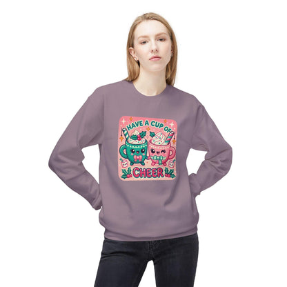 ☕ Have a Cup of Cheer! 😊 Unisex Fleece Sweatshirt ✨ - Whippie's