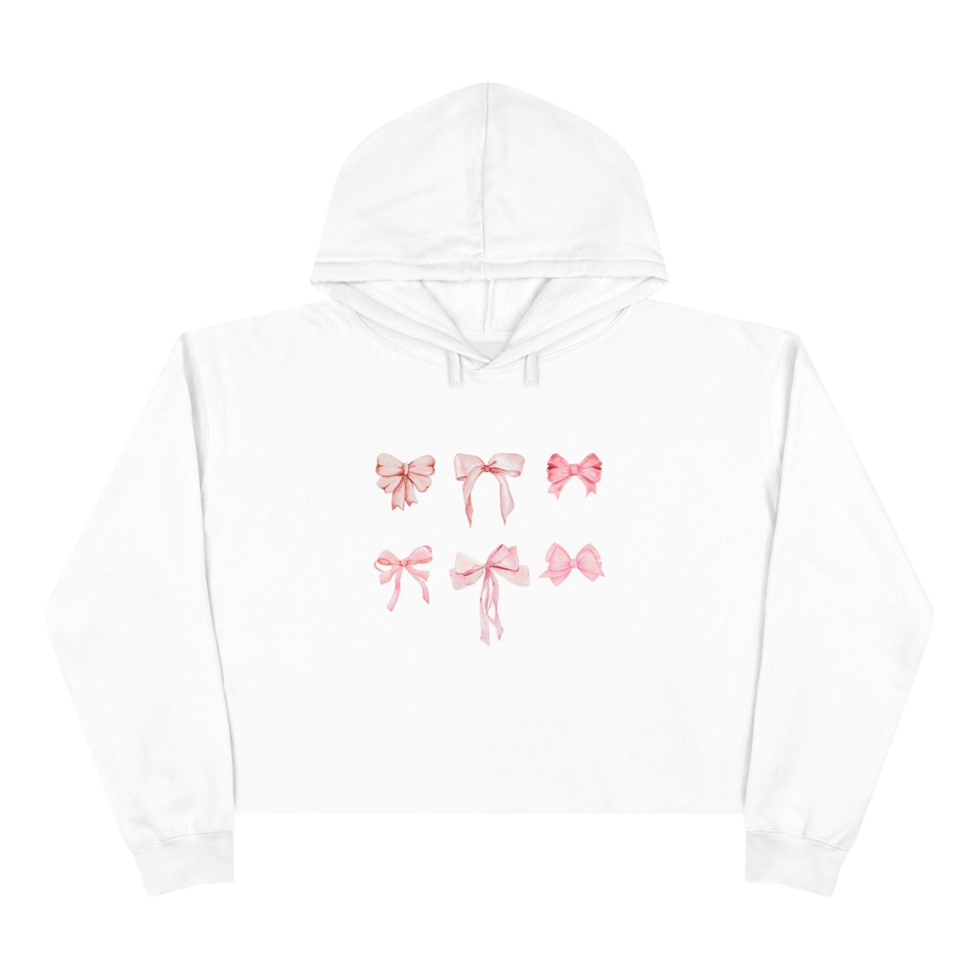 Pink Bow Power Cropped Hoodie - Bow-tiful and Cozy 🎀💖 - Whippie's