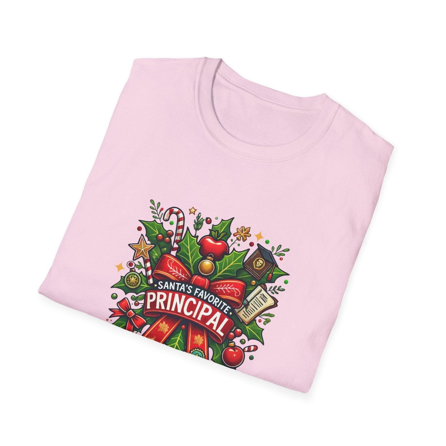 Santa's Favorite School Principal Unisex Tee 🍎🎅 - Whippie's