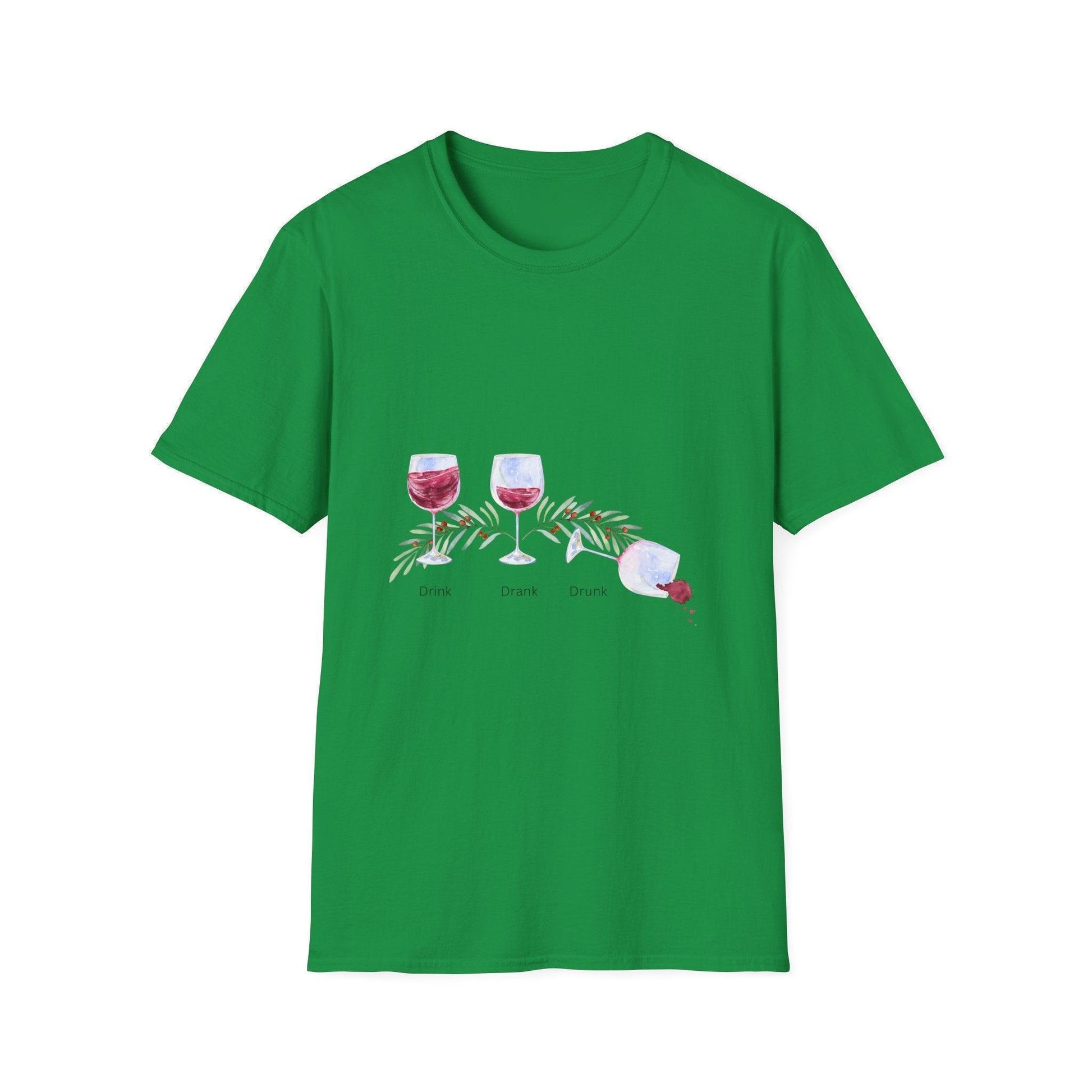 Drink Drank Drunk 🍷🍷🍷 - Holiday Edition - Unisex Softstyle T-shirt - Whippie's