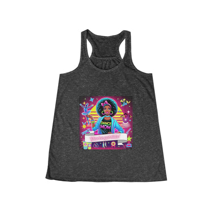Dance Mom: You've Got This - Darker Skinned Mom - 80s - Women's Flowy Racerback Tank - Whippie's