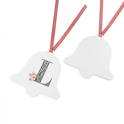 Floral Letters: Letter L - Metal Christmas Ornament - Whippie's