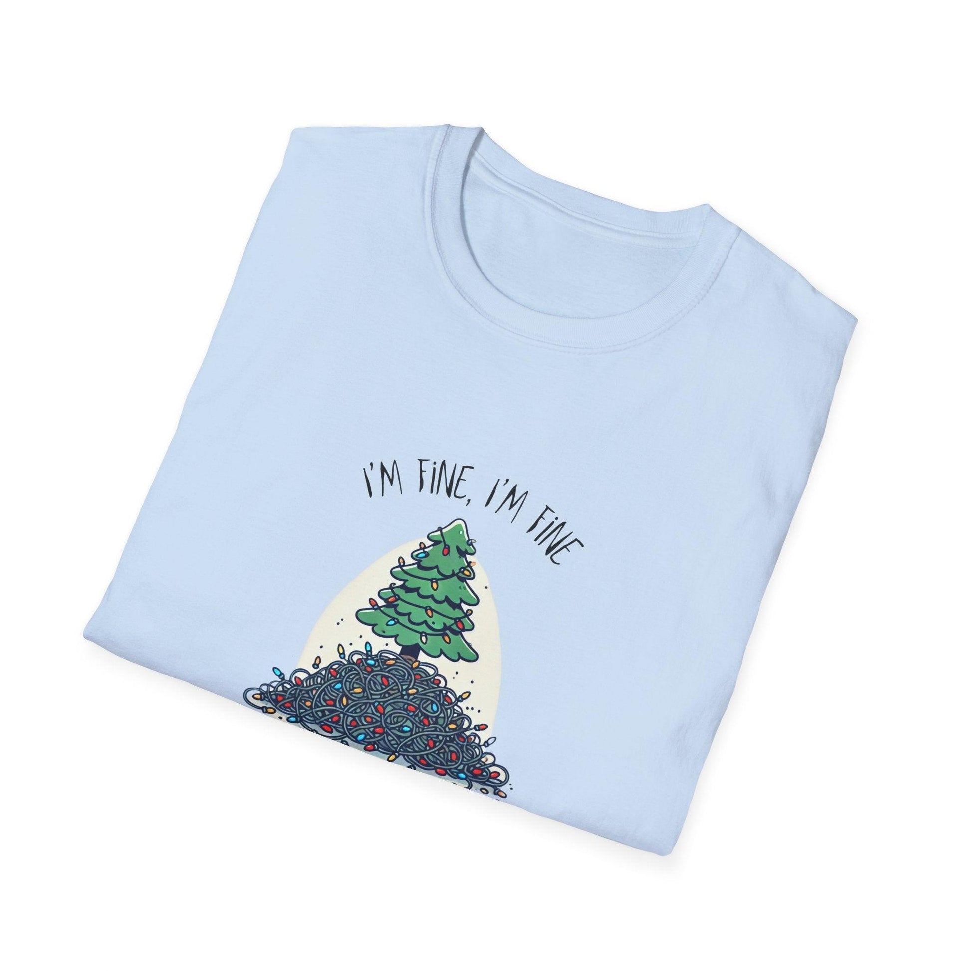 "I'm Fine, I'm Fine, Everything's Fine!" 🎄 - Christmas Stress 😅🎁 - Unisex Softstyle T-shirt - Whippie's