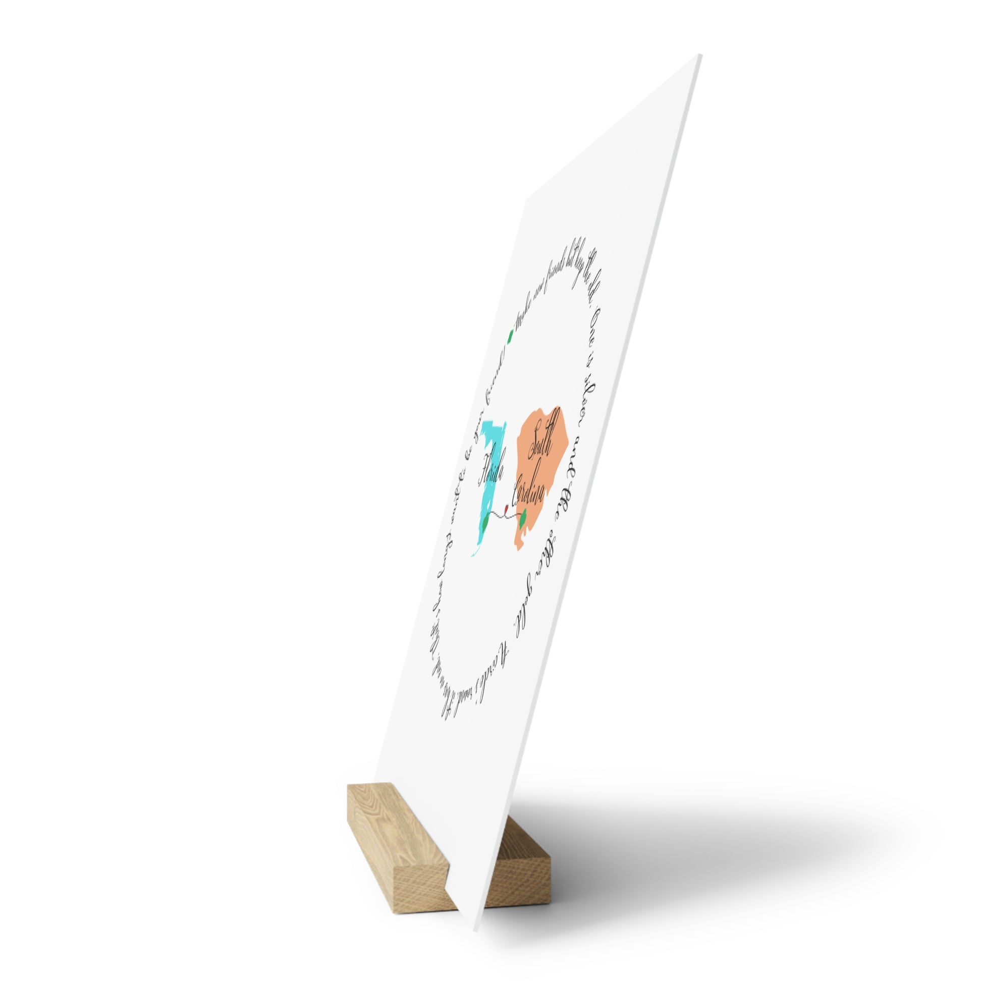 Girl Scout Friendship Moving to New State - Gallery Board with Stand - Personalizable - Whippie's
