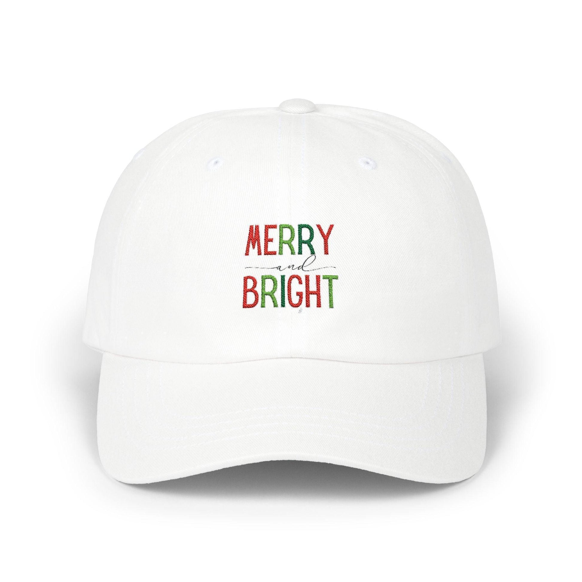 Merry and Bright - Embroidered Baseball Cap 🌈✨ - Whippie's