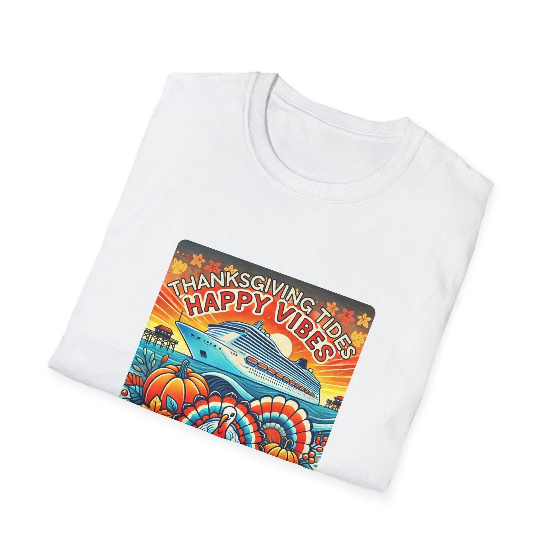 Thanksgiving Tides, Happy Vibes - Unisex T-Shirt - Whippie's