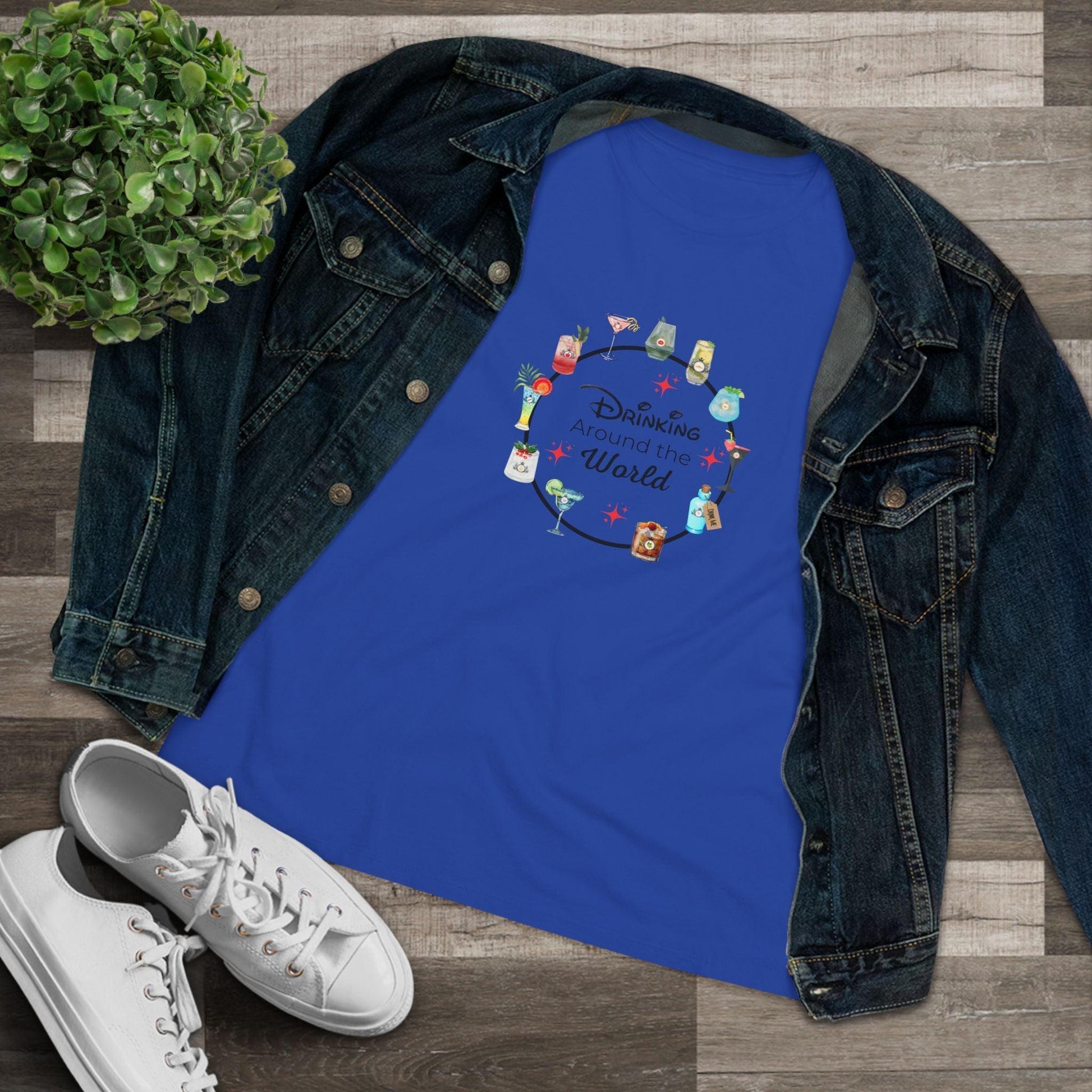 Drinking Around the World - Princess - Women's Softstyle Tee - Whippie's