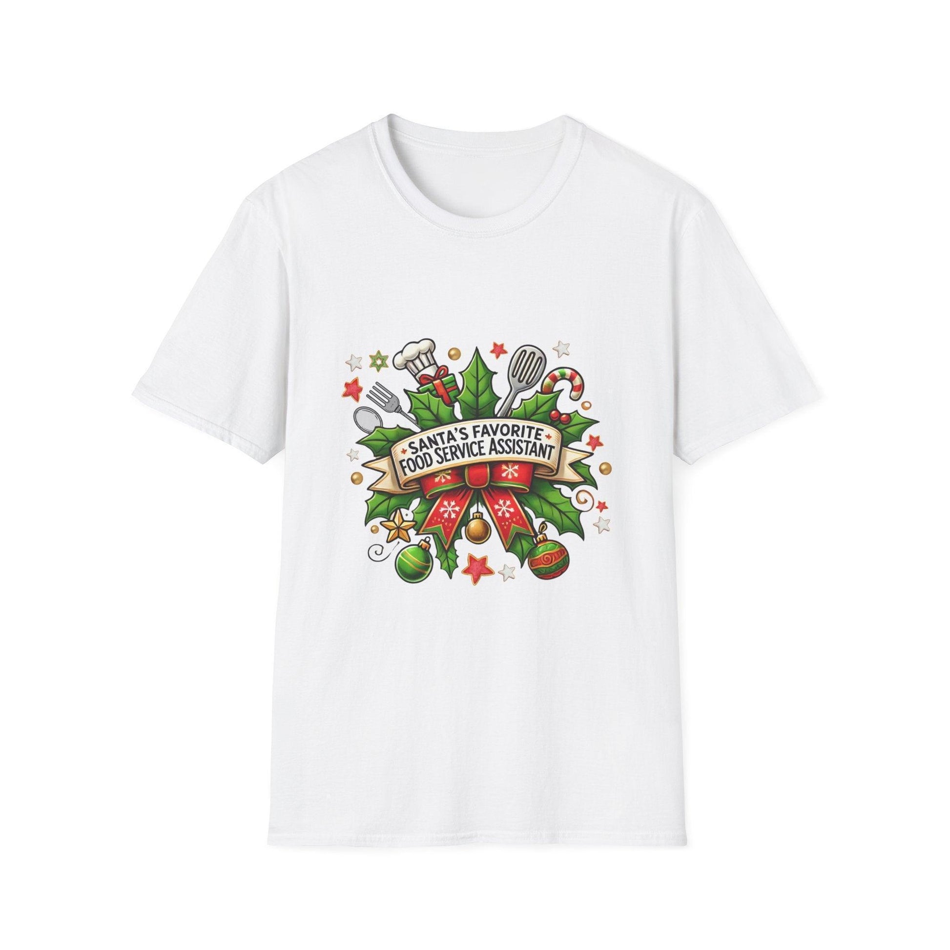 Santa's Favorite School Food Service Assistant Unisex Tee 🍽️🎅 - Whippie's